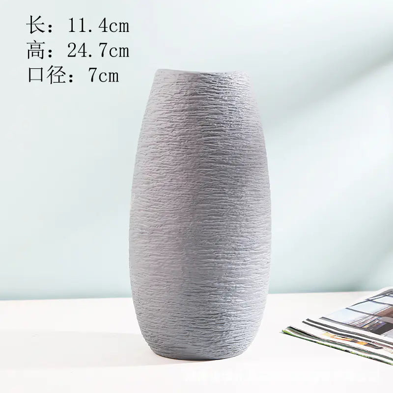 Creative White Ceramic Vase for Home Decor (Nordic Style)