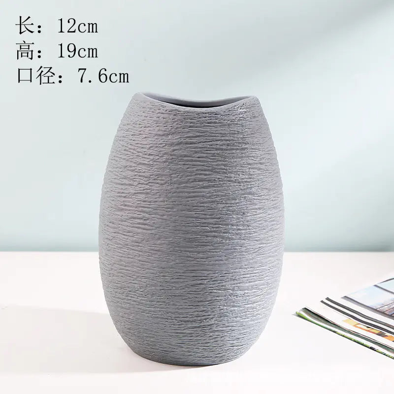 Creative White Ceramic Vase for Home Decor (Nordic Style)