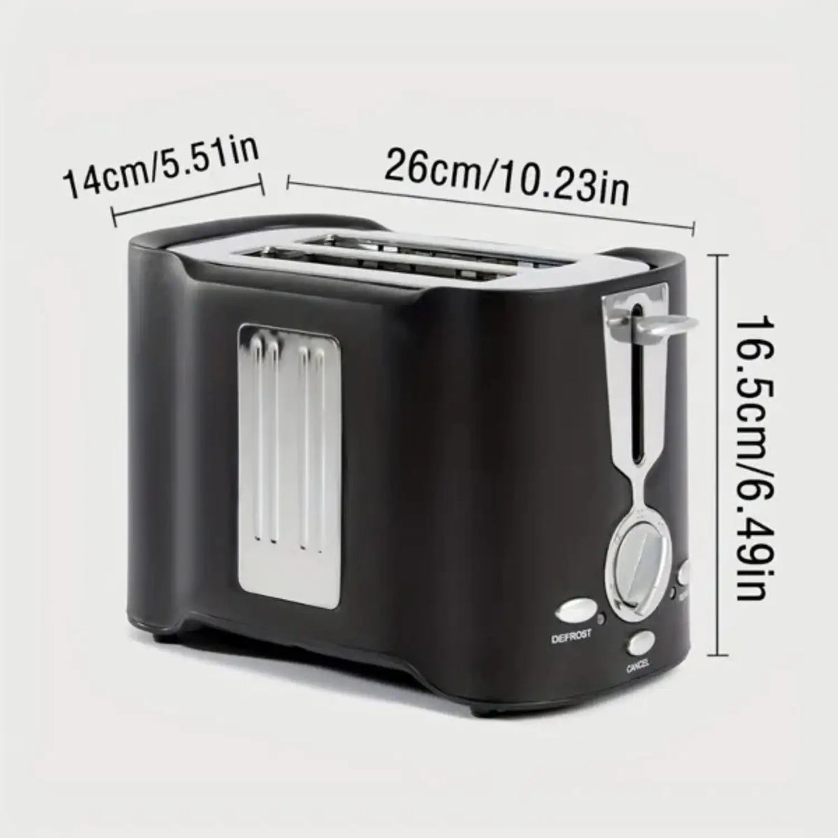 2 Slice Toaster, Quick Even Results Every Time, Wide Slots Fit Any Size Bread Drop-Down Crumb Tray For Easy Clean Up, Stainless Stee