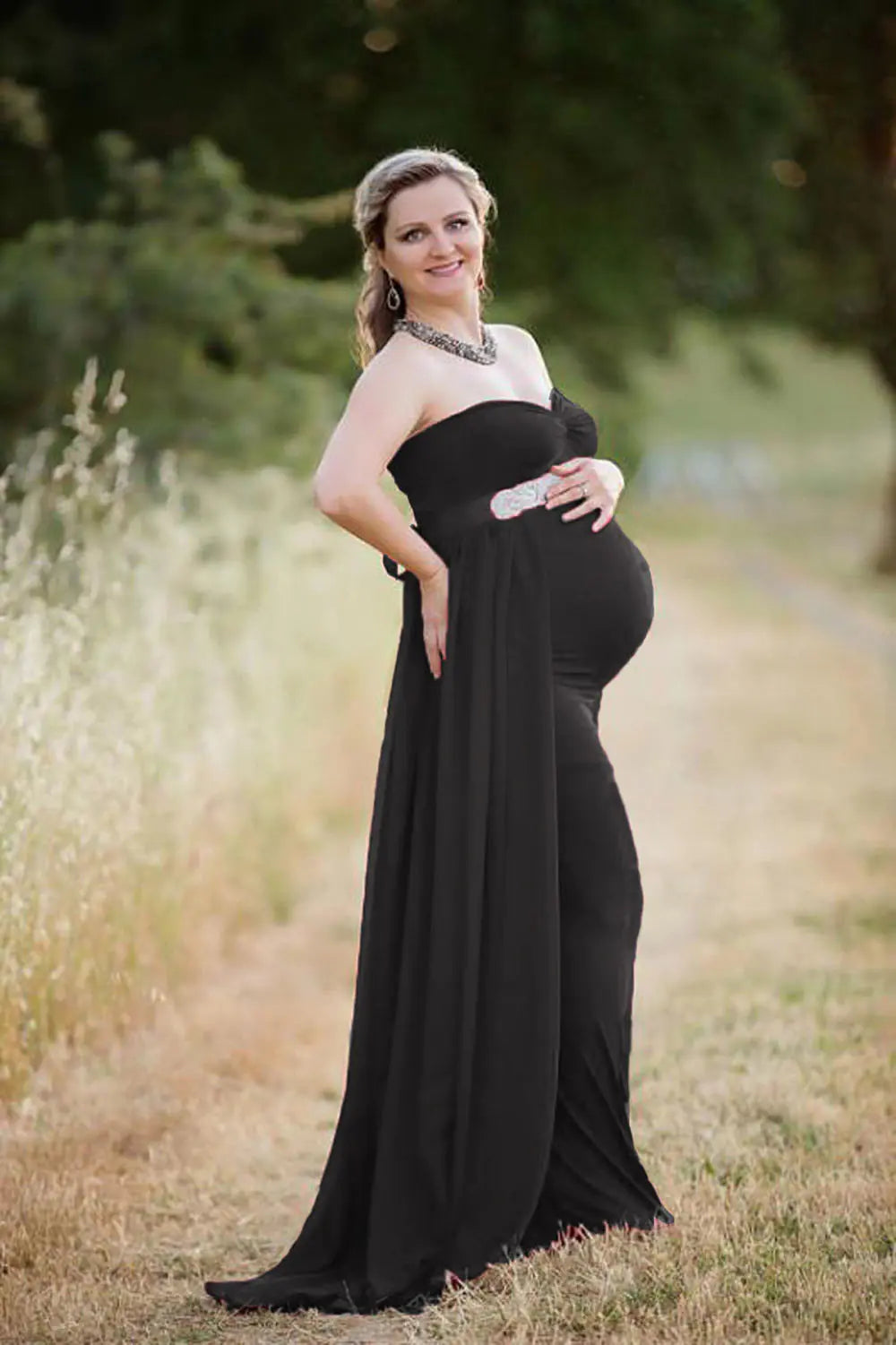 Summer Maternity Photography Long Dress 6609 - 888