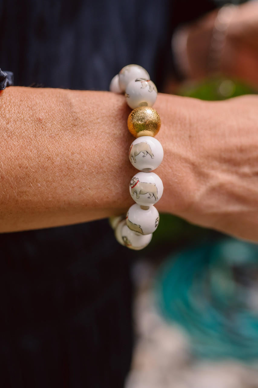 Georgia Beaded Bracelet - Bulldog - Gameday Collection