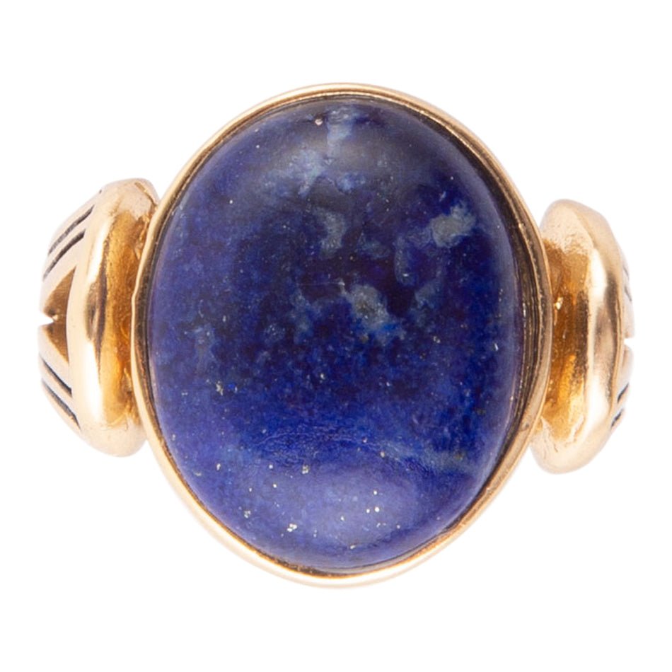 Nova Blue Lapis and Golden Bronze Oval Ring