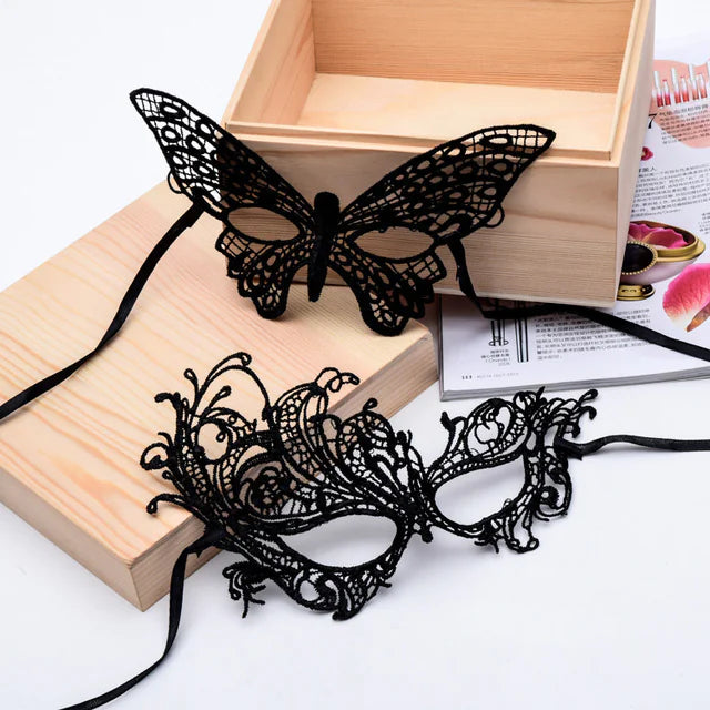 Lace Hollow Eye Mask for Parties and Nightclubs - Lingerie