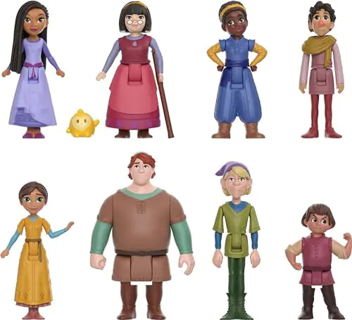 Mattel Disney Wish Toys The Teens Mini Doll Set 8 Posable Dolls & Star Figure Signature Outfits Inspired by the Movie - US seller