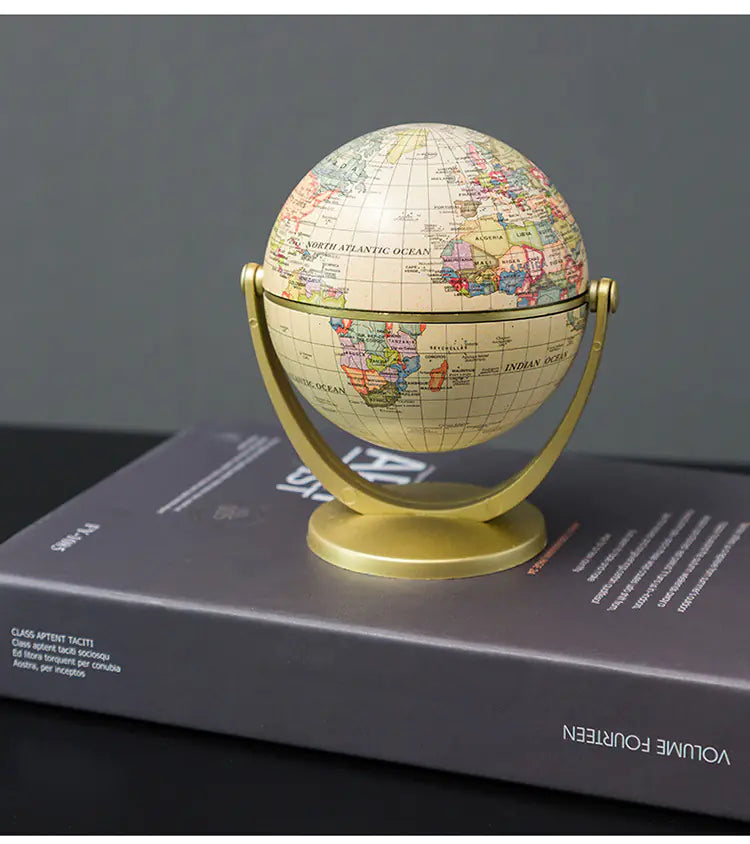 Nordic Style Studio Bookshelf with Globe Decor Piece