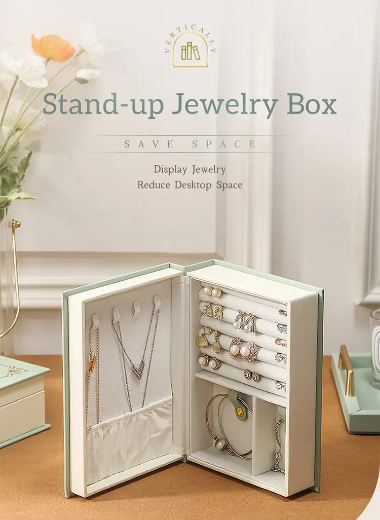 Stilvolle Tagebuch-Schmuckschatulle – Magnetischer Organizer für Accessoires