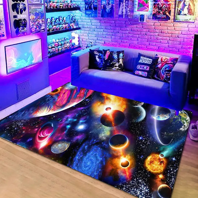 1 Piece 3D Video Game Area Rug for Teen Room Decor