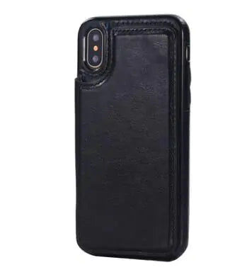 Card Holder Flip Phone Case for iPhone 8 & Samsung S8+
