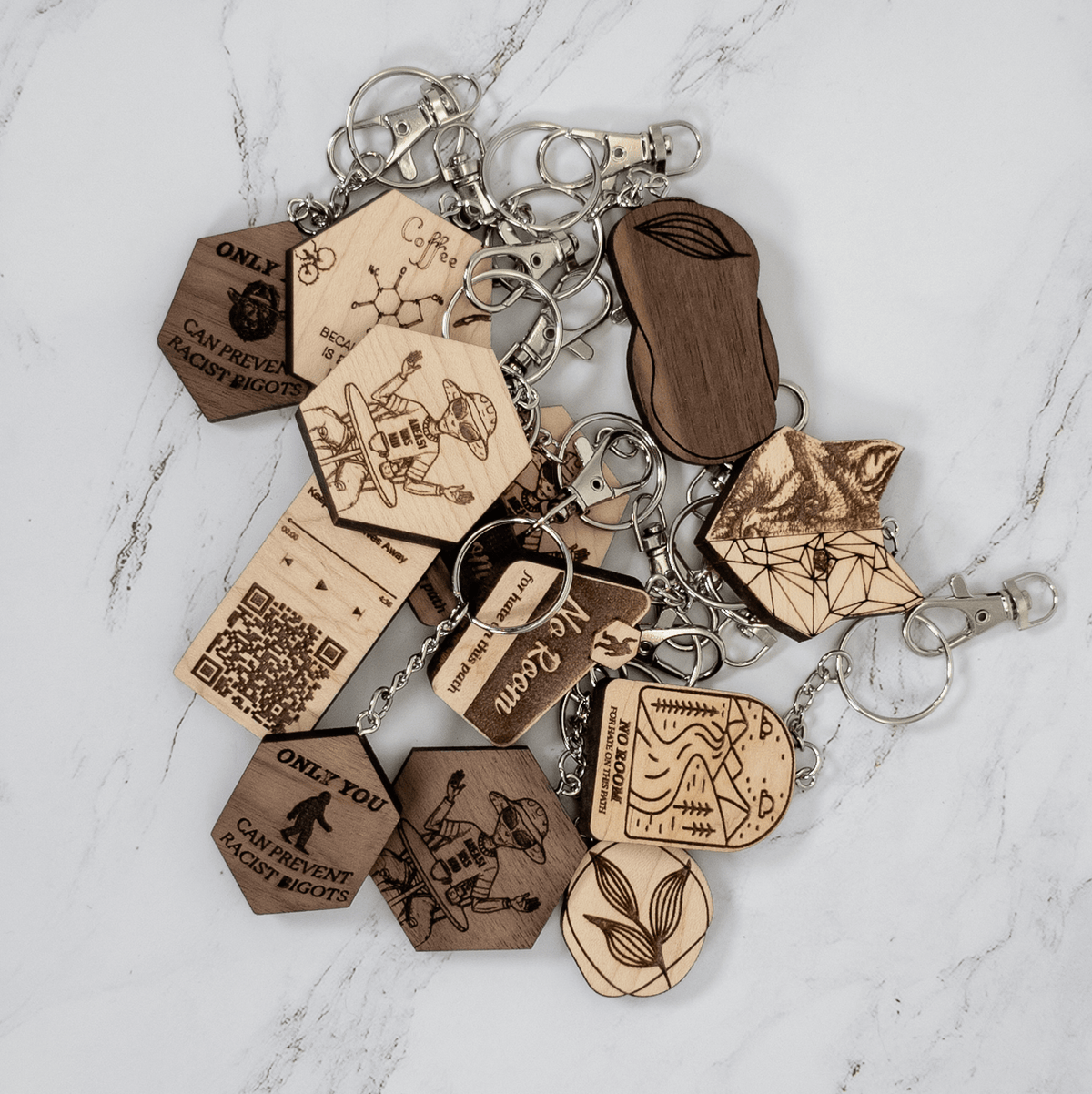 Wood Keychain | Area 51
