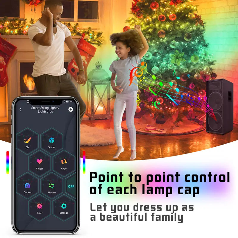 RGB IC LED Fairy String Lights with Smart APP Control