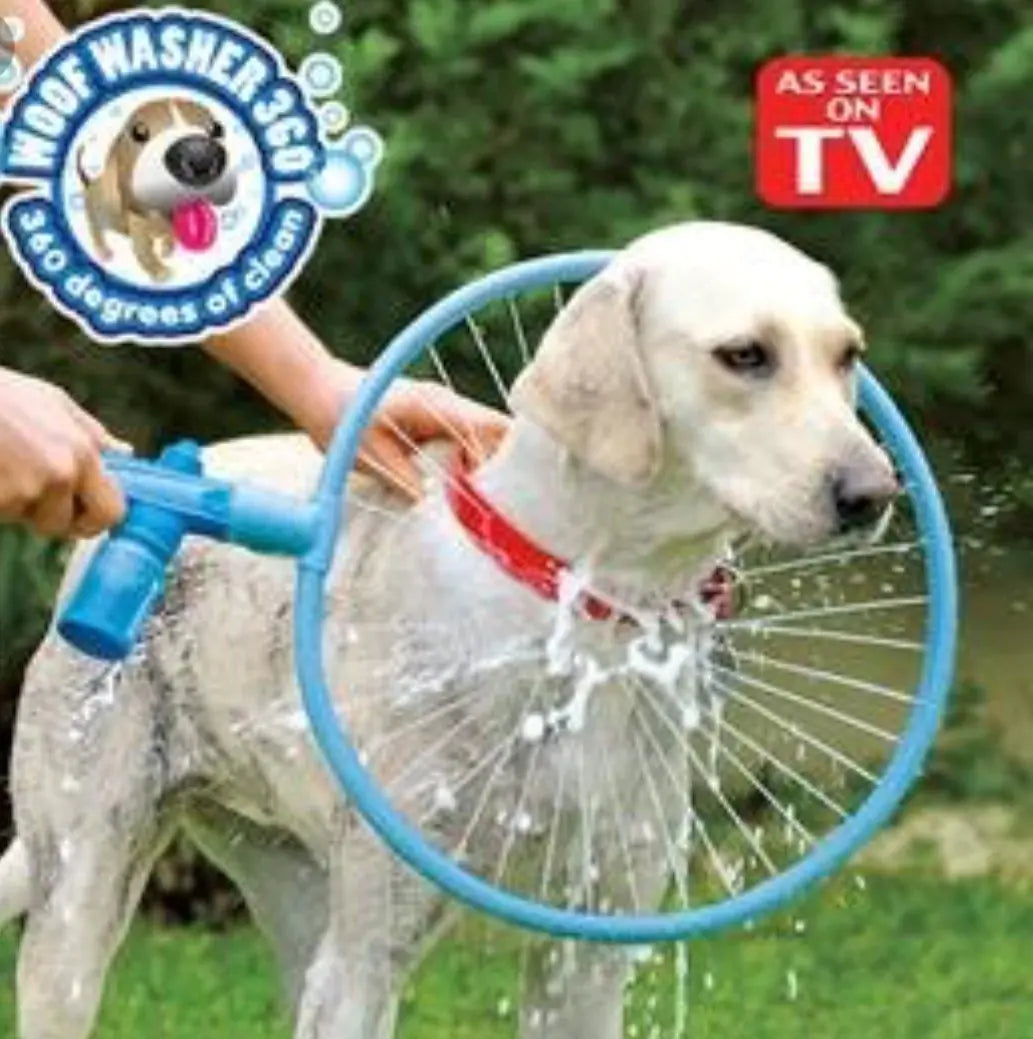 Hundedusche Badering mit kreisförmiger Wasserpistole