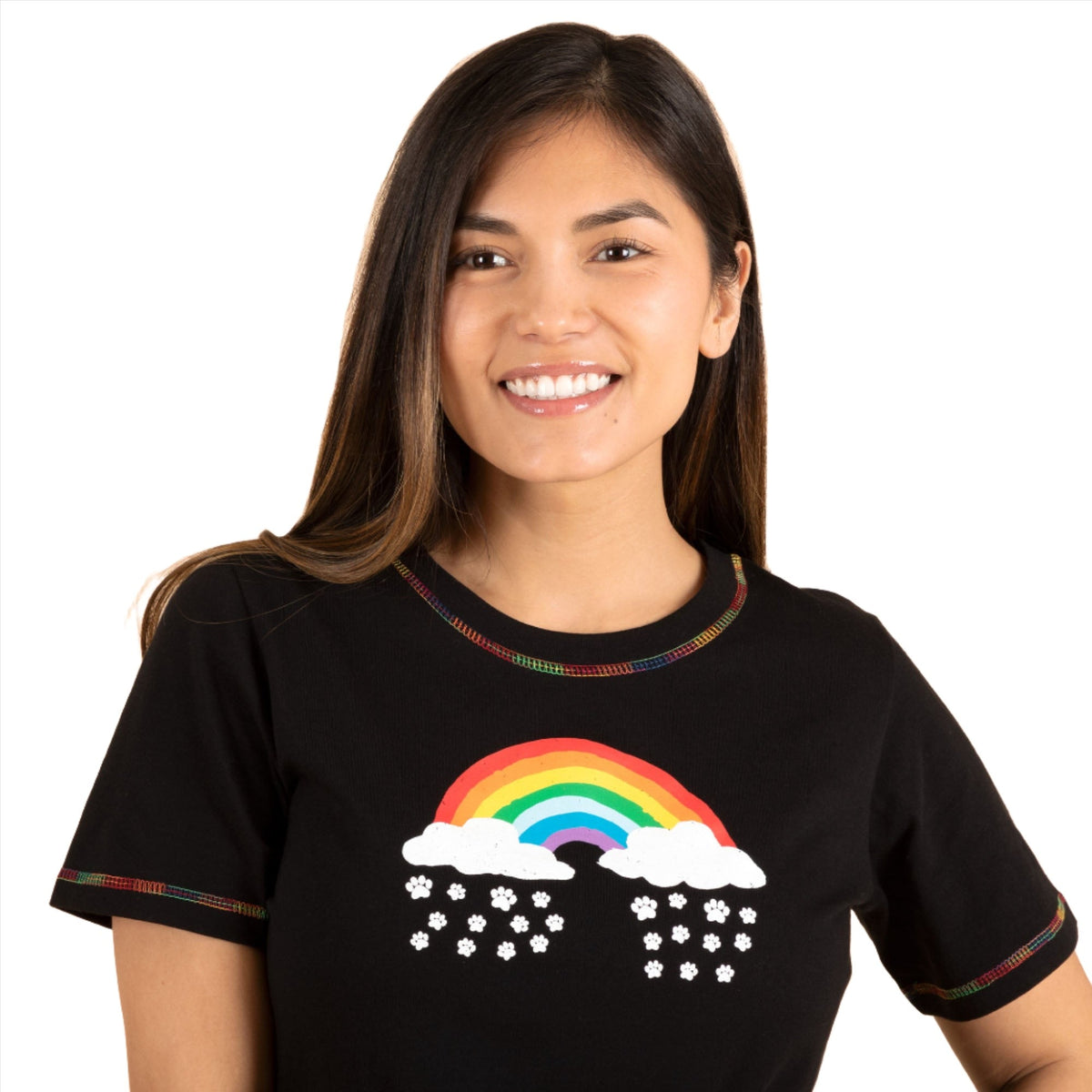 Paw Print Rainbow Short Sleeve T-Shirt