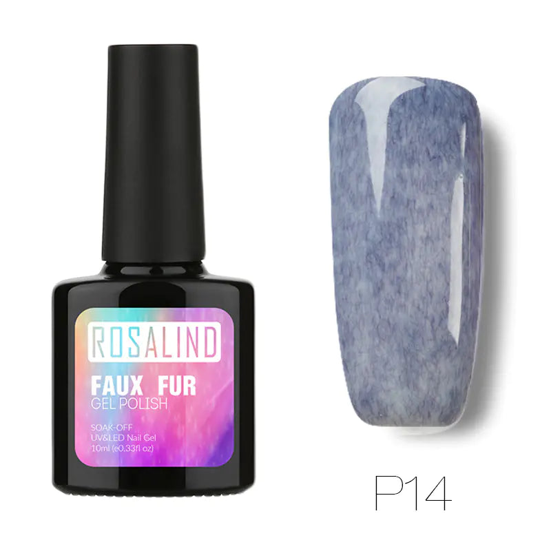 10ML Nail Polish with Faux Fur Finish for Nail Art