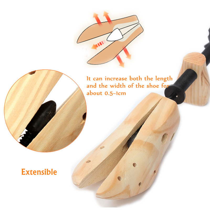 2-Way Wooden Adjustable Shoe Stretcher Expander Men Women Boot Size US 5-13 - Us seller