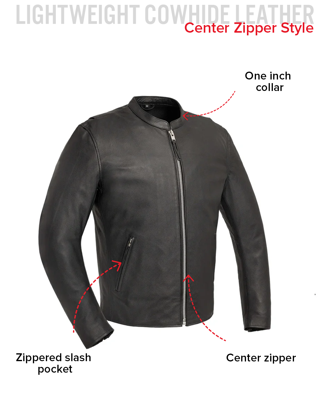 Titan Men's Motorcycle Leather Jacket