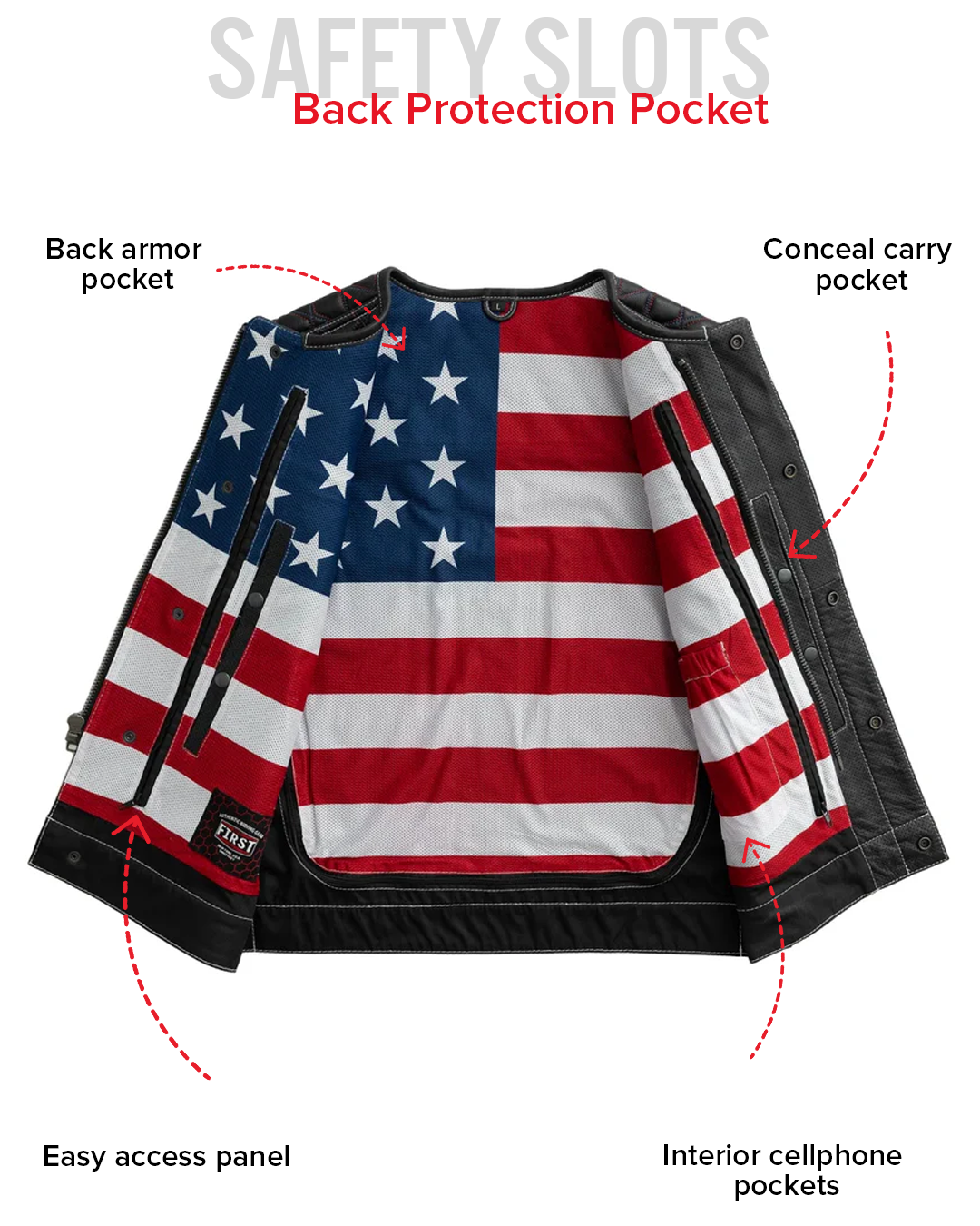 Captain Perforated Men's Motorcycle Leather Vest