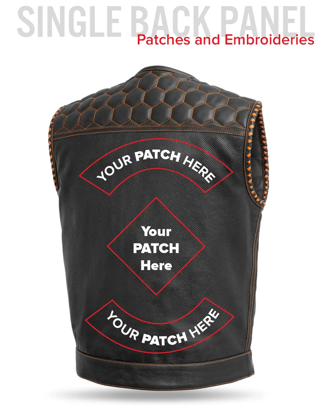 Hornet Perforated Men's Club Style Leather Vest