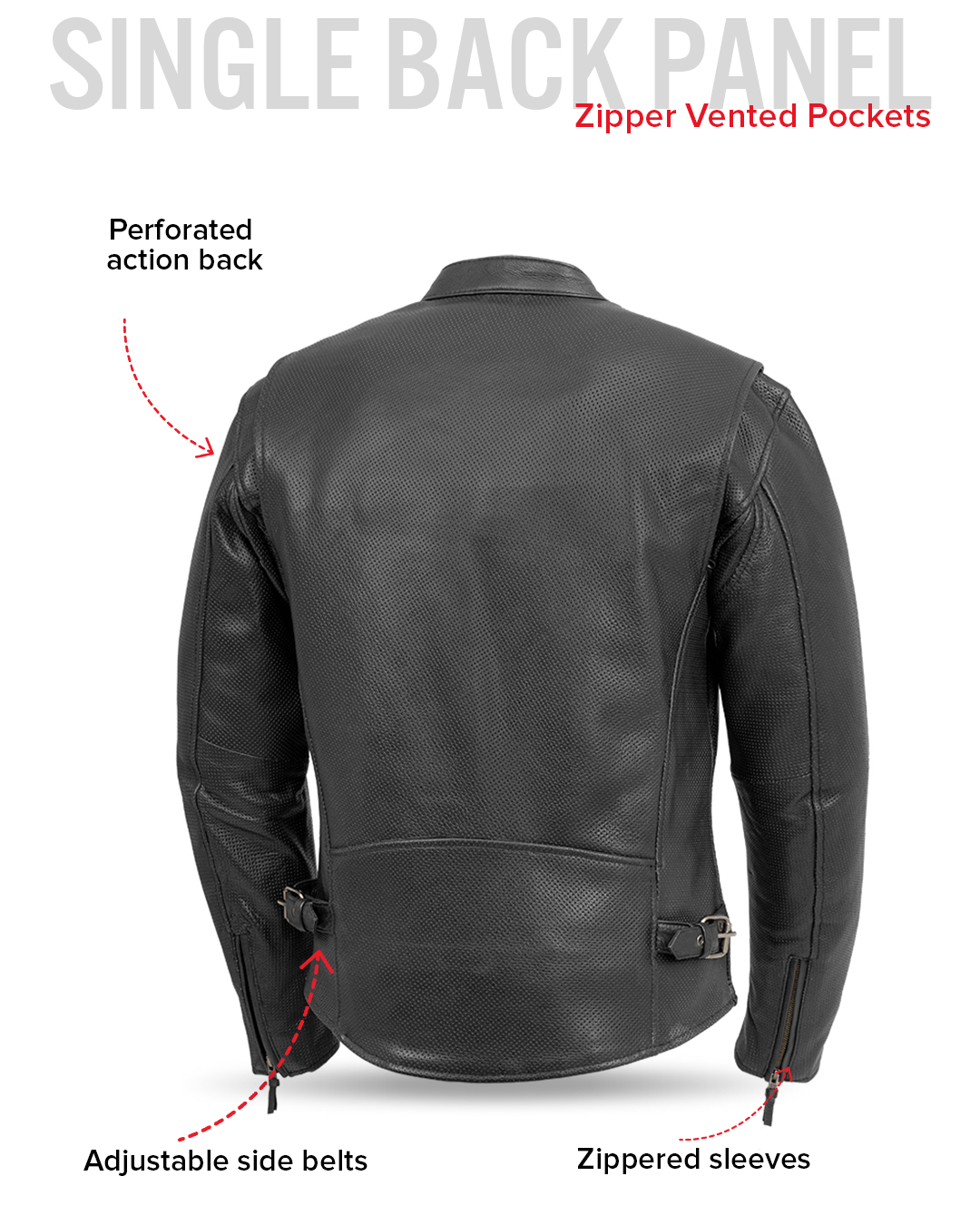 Turbine Men's Motorcycle Perforated Leather Jacket