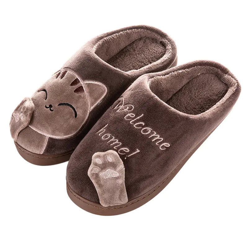 Cotton Winter Home Slippers - Tong Lucky Cat Design- 888