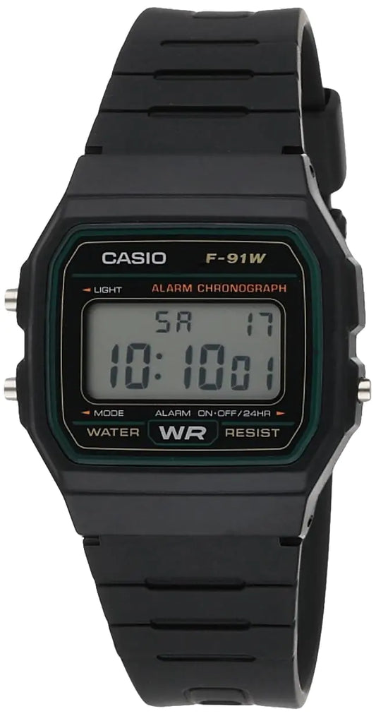 Casio F-91W-3DG - Black Watch Black Strap - US seller