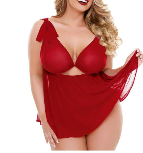 Strap Dress and Sexy Lingerie Set