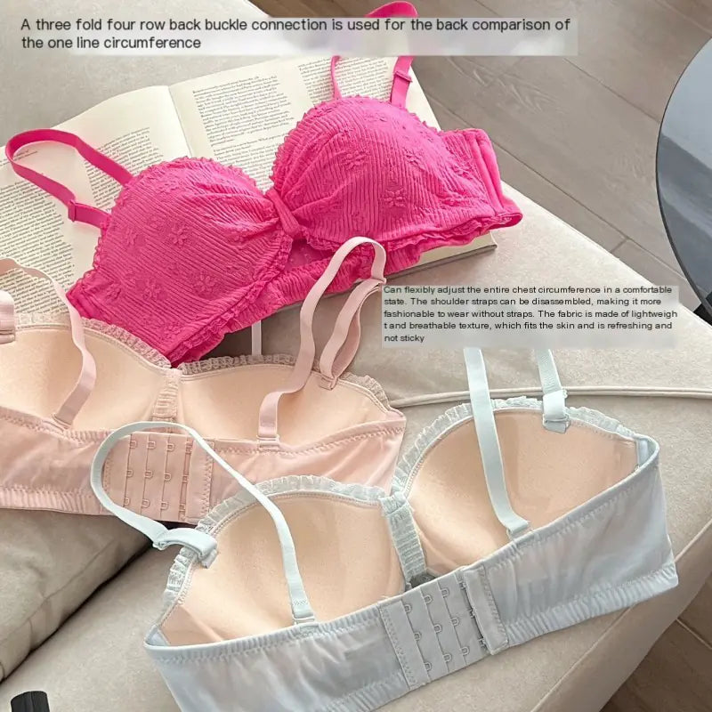 "Half Cup Strapless Push-Up Bra Set for Women" - Lingerie