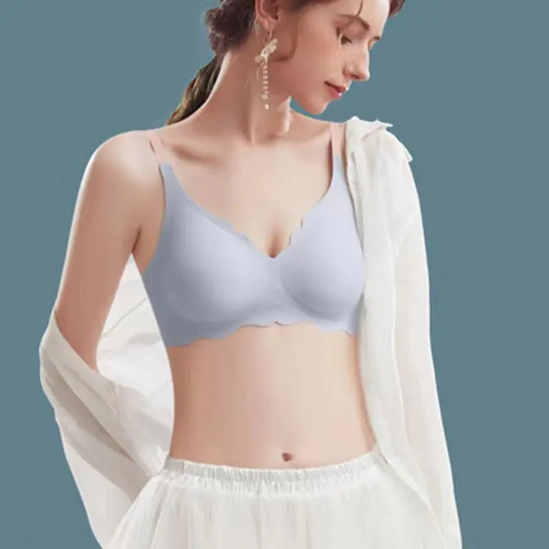 Naked Seamless Jelly Soft Support Bra for Small Chest - Lingerie