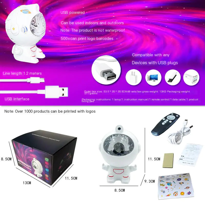 Astronaut Galaxy Projector Lamp