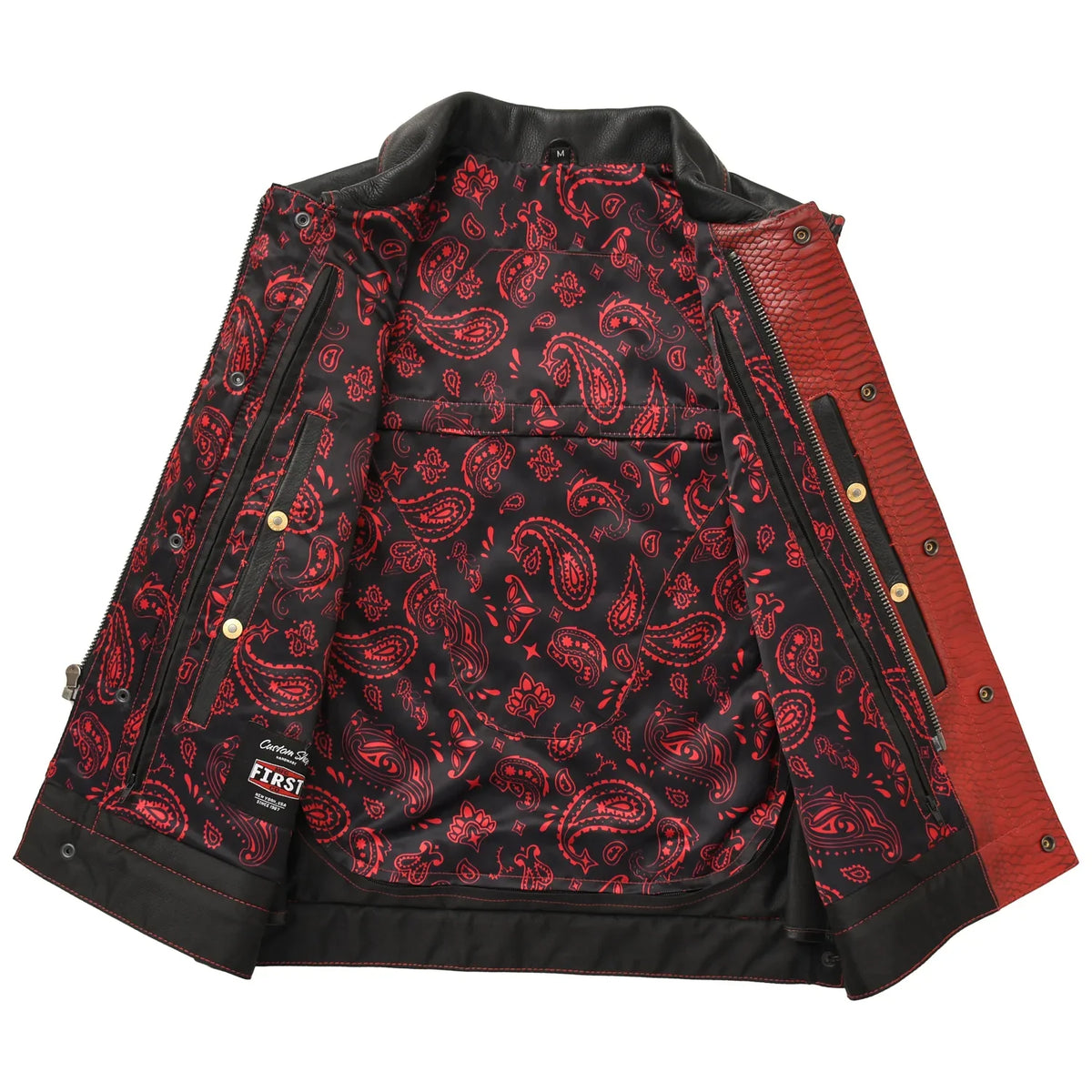 Kingsnake Men’s Motorcycle Leather Vest