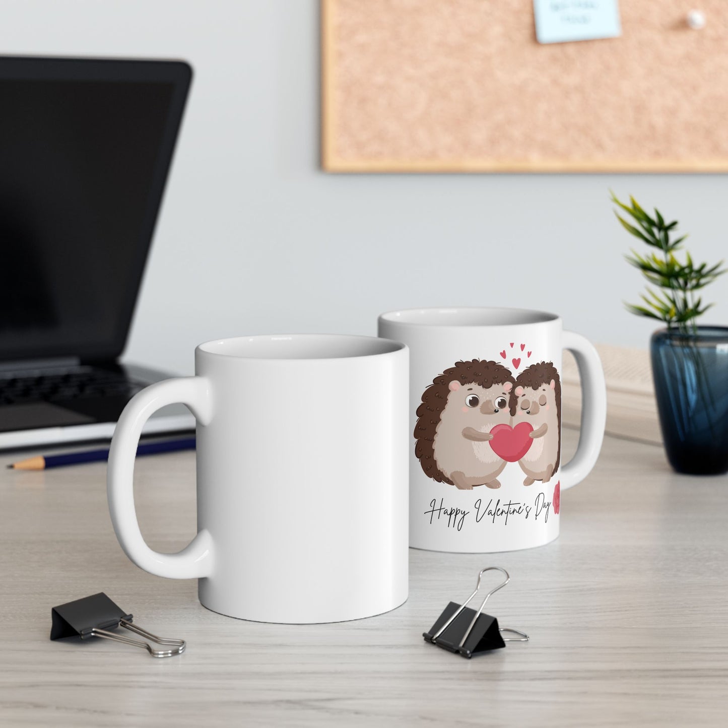 Heart Hedgehog Mug, Cute Valentine Coffee Cup, Love Animal Tea Mug, Adorable Ceramic Drinkware, Gift for Animal Lover, Valentine's Day Cup