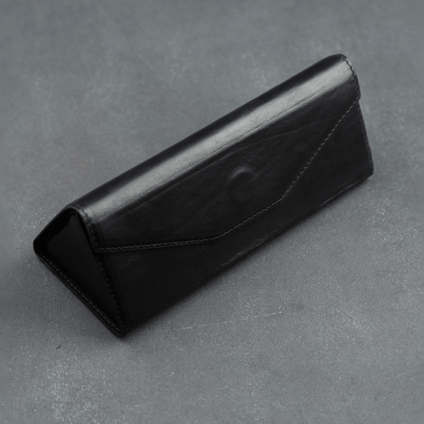 Luxury Leather Sunglasses Case - Black - Louisville