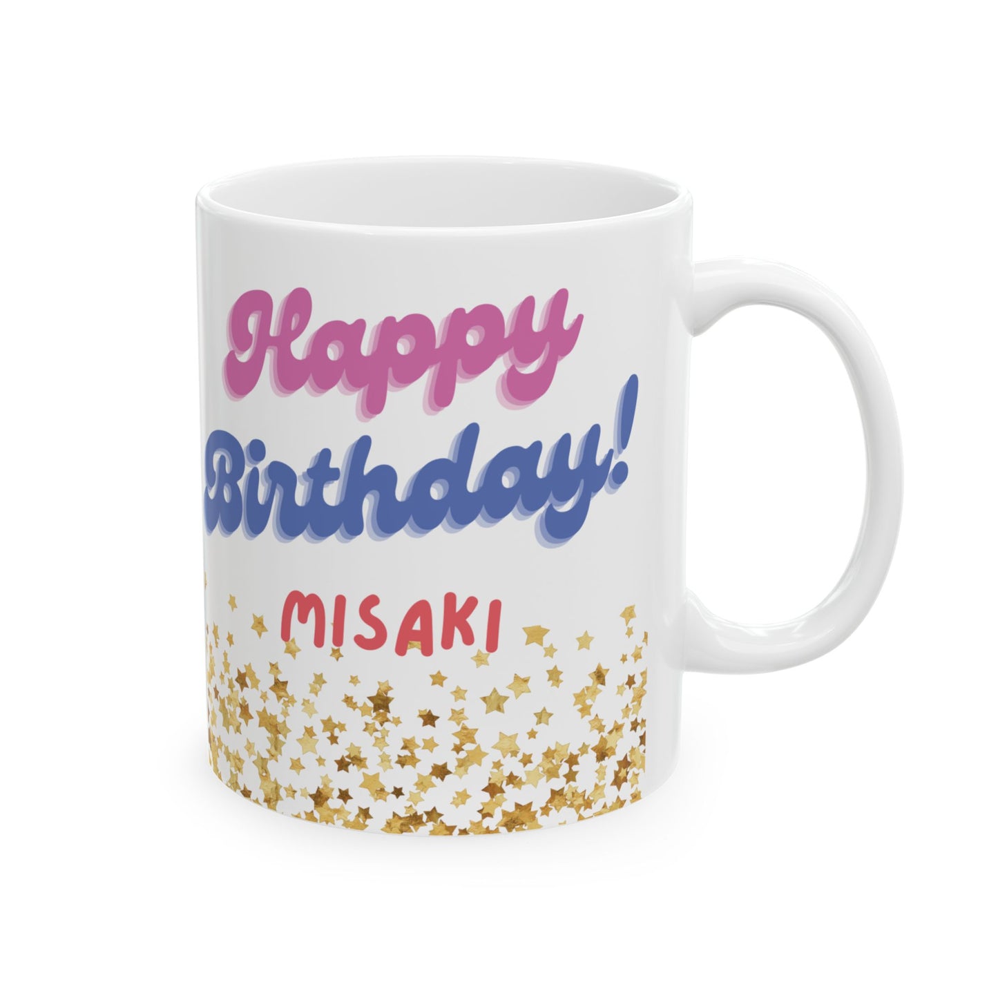 Happy Birthday Ceramic Mug with Cute Design - Perfect Gift for Friends and Family