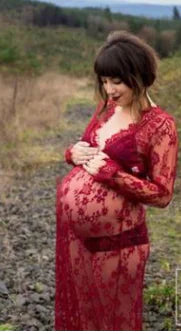 Maternity Lace Dress for Photography and Special Occasions  - 888