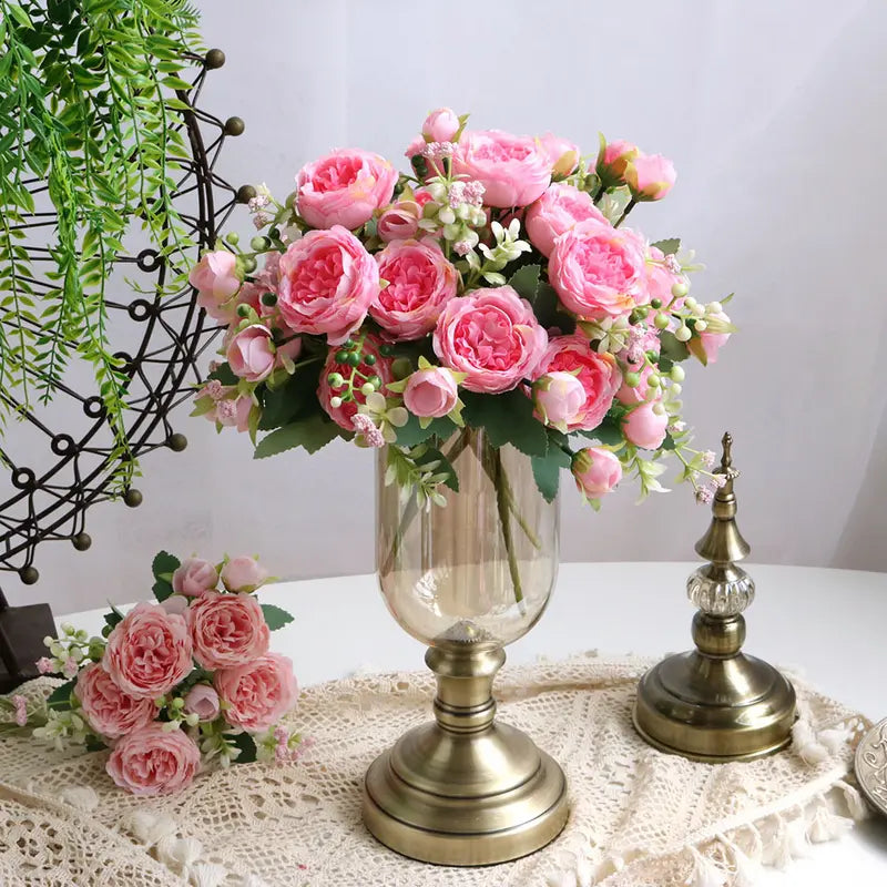 5 Heads Artificial Peony Simulation Flower Decoration