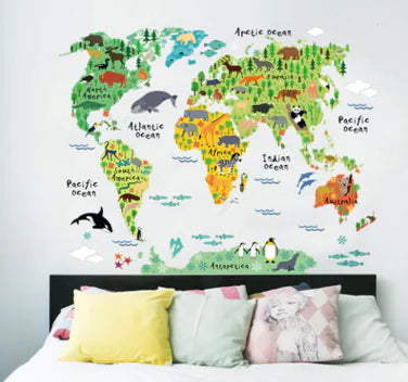 New Cartoon Animal Wall Decor - Waterproof Removable Stickers