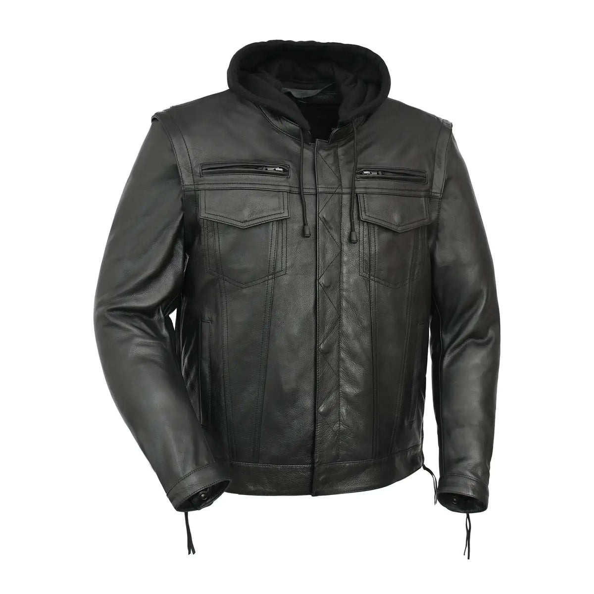 Nightstrike Men’s Motorcycle Leather Jacket