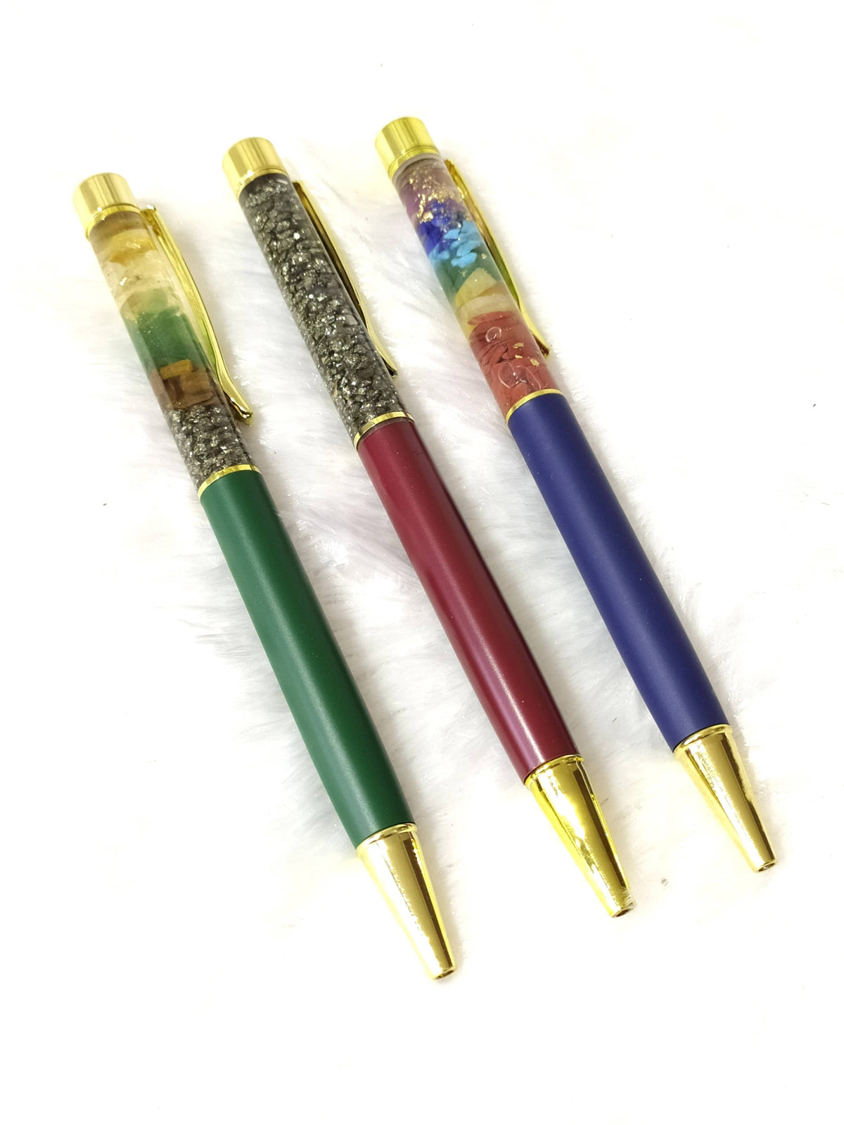 Pyrite Crystal Pen, Manifestation Pen, Healing Pen.