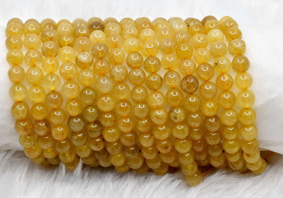 Golden Rutile AAA Grade 6mm, 8mm, 10mm Round Beads
