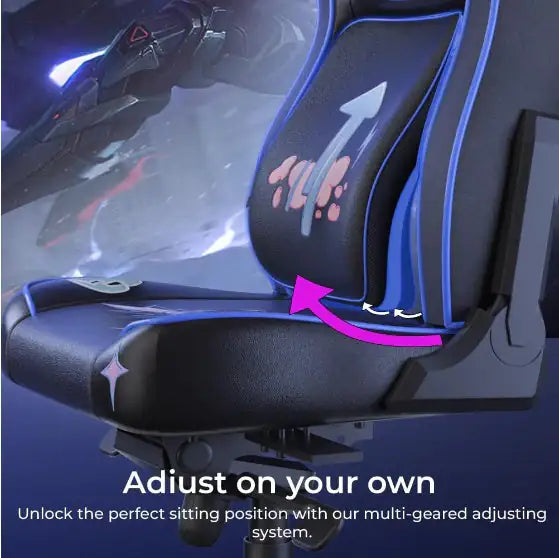 Cute black leather gaming chair support ensures optimal comfort and spine health pain-free back