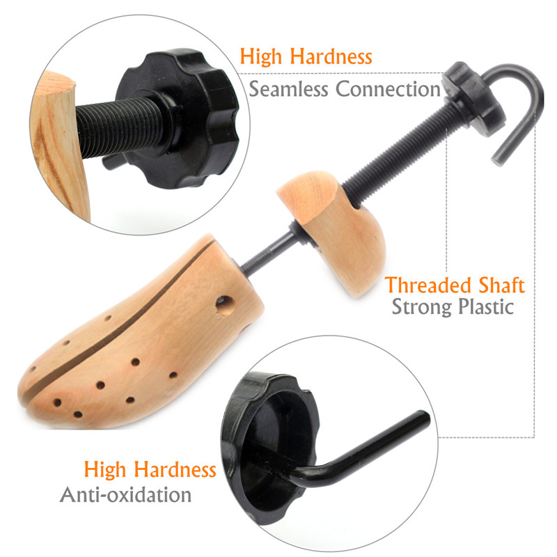 2-Way Wooden Adjustable Shoe Stretcher Expander Men Women Boot Size US 5-13 - Us seller