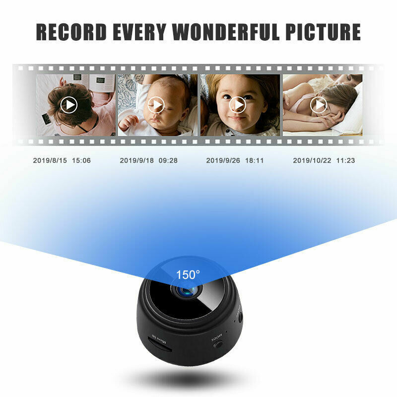 Mini Wireless Camera WiFi IP Home Security DVR Night Vision HD USB 1080P