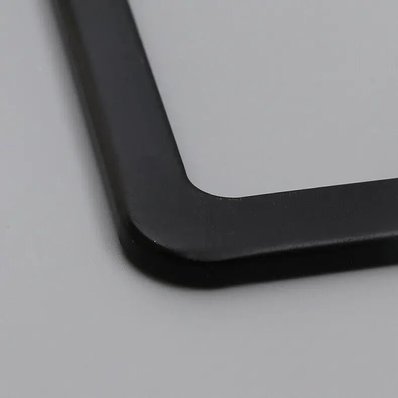 2x High Quality Stainless Steel Metal License Plate Frame Tag Cover Black New US