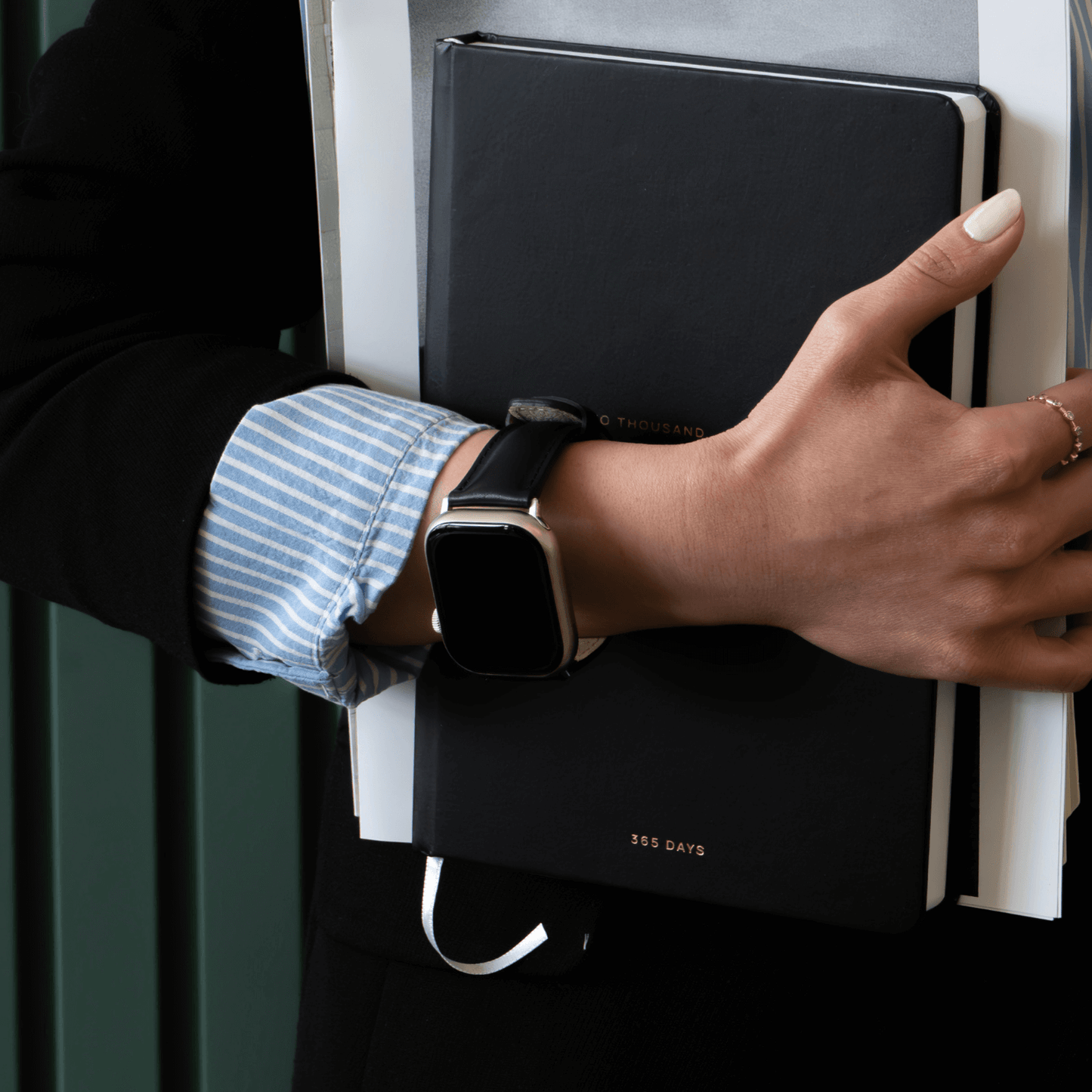 Luxury Double Wrap Pink Leather Apple Watch Band - San Diego