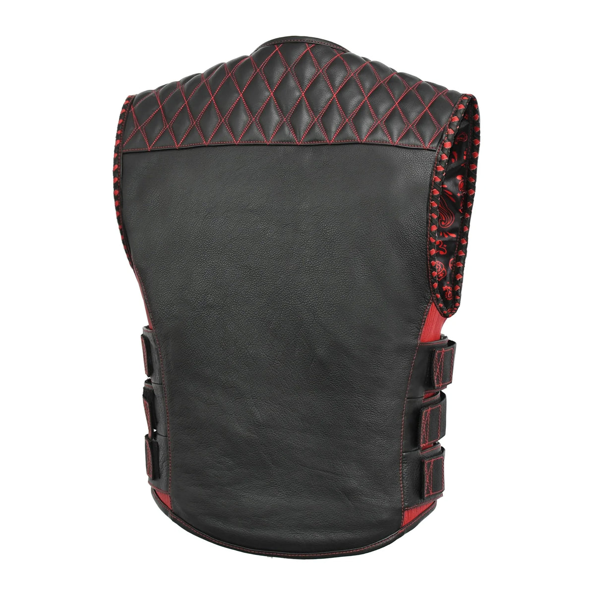 Tactical Emerald Men’s Motorcycle Leather Vest