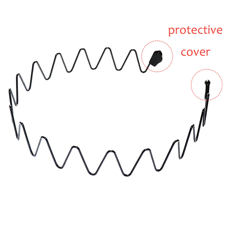 6Pcs Metal Hair Headband Wave Style Hoop Band Comb Sports Hairband Men Women US seller