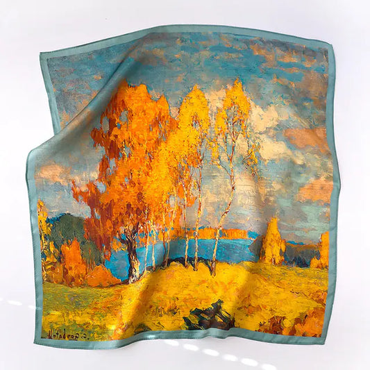 100% Silk Women's Square Bandana Scarf Wrap Kerchief