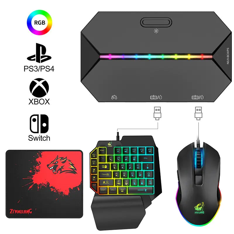 G6L RGB Backlit Gaming Controller Converter for Consoles