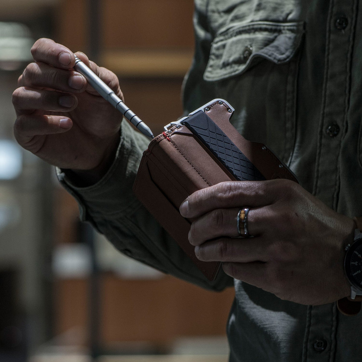 3 Pocket Bifold with Pen Cavity