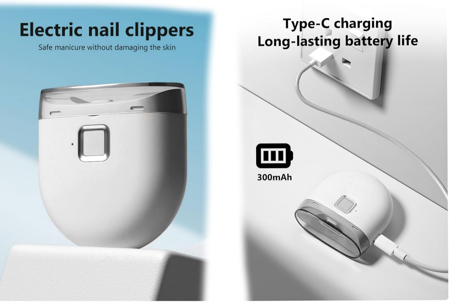 Safety Electric Nail Clipper Automatic Thick Nails Trimmer Professional Tool US seller