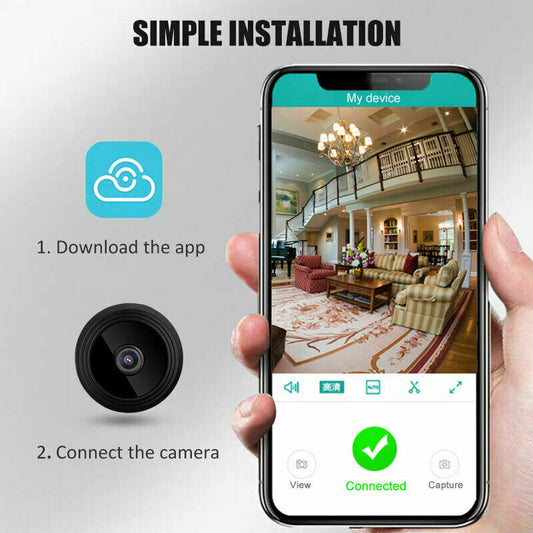 Mini Wireless Camera WiFi IP Home Security DVR Night Vision HD USB 1080P